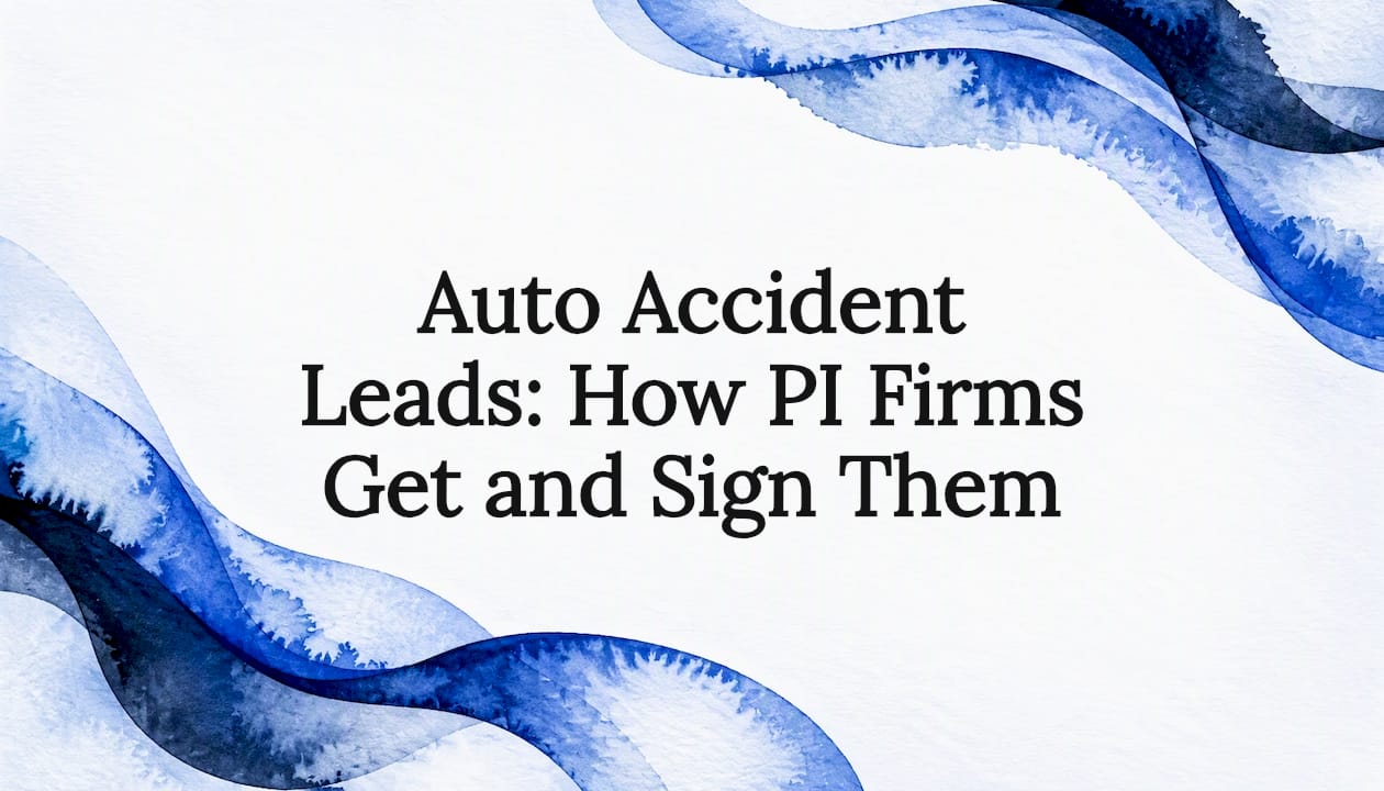 Auto Accident Leads: How PI Firms Get and Sign Them