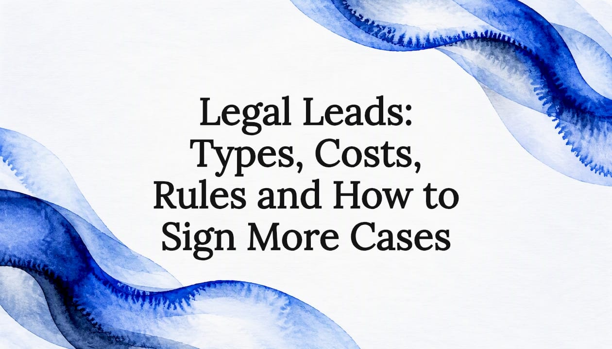 Legal Leads: Types, Costs, Rules and How to Sign More Cases