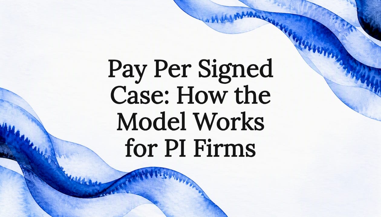 Pay Per Signed Case: How the Model Works for PI Firms